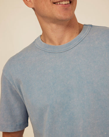 Johnny Relaxed Fit Mineral Wash Jersey Tee Mens Tops Tshirt Short Threads 4 Thought 
