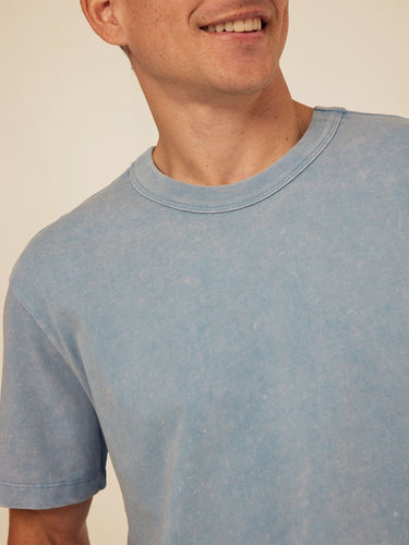 Johnny Relaxed Fit Mineral Wash Jersey Tee Mens Tops Tshirt Short Threads 4 Thought 