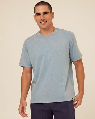 Johnny Relaxed Fit Mineral Wash Jersey Tee Mens Tops Tshirt Short Threads 4 Thought 
