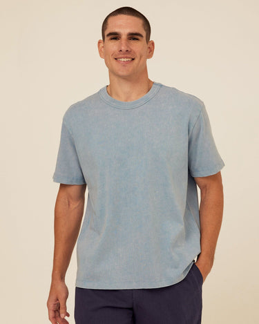 Johnny Relaxed Fit Mineral Wash Jersey Tee Mens Tops Tshirt Short Threads 4 Thought 