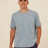 Johnny Relaxed Fit Mineral Wash Jersey Tee Mens Tops Tshirt Short Threads 4 Thought 