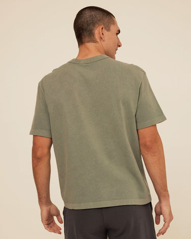Johnny Relaxed Fit Heavyweight Mineral Wash Jersey Tee Mens Tops Tshirt Short Threads 4 Thought 