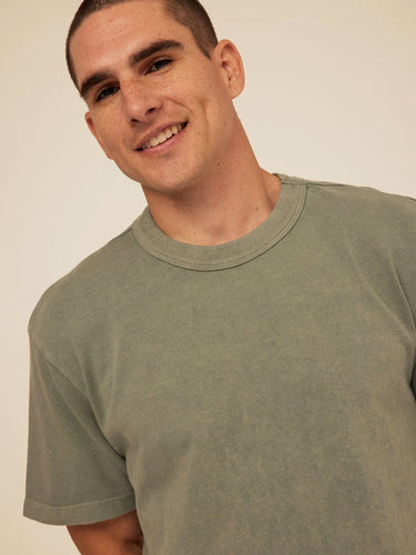 Johnny Relaxed Fit Heavyweight Mineral Wash Jersey Tee Mens Tops Tshirt Short Threads 4 Thought 