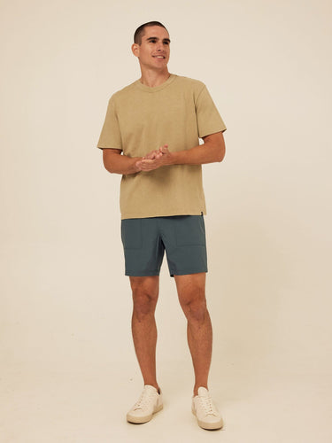 Johnny Relaxed Fit Mineral Wash Jersey Tee Mens Tops Tshirt Short Threads 4 Thought 