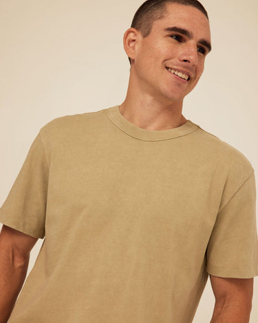 Johnny Relaxed Fit Mineral Wash Jersey Tee Mens Tops Tshirt Short Threads 4 Thought 
