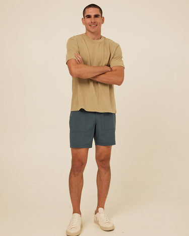 Johnny Relaxed Fit Mineral Wash Jersey Tee Mens Tops Tshirt Short Threads 4 Thought 