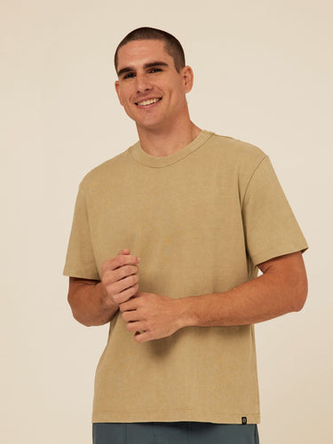 Johnny Relaxed Fit Mineral Wash Jersey Tee Mens Tops Tshirt Short Threads 4 Thought 