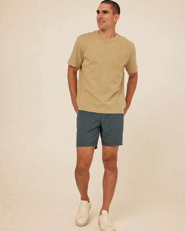 Johnny Relaxed Fit Mineral Wash Jersey Tee Mens Tops Tshirt Short Threads 4 Thought 