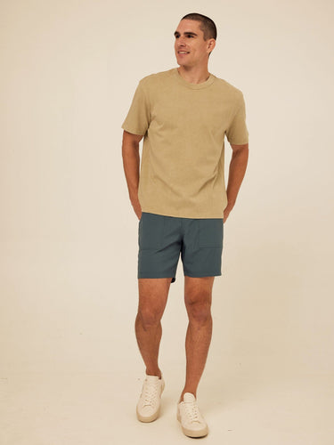 Johnny Relaxed Fit Mineral Wash Jersey Tee Mens Tops Tshirt Short Threads 4 Thought 
