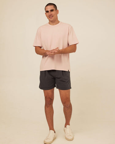 Johnny Relaxed Fit Mineral Wash Jersey Tee Mens Tops Tshirt Short Threads 4 Thought 