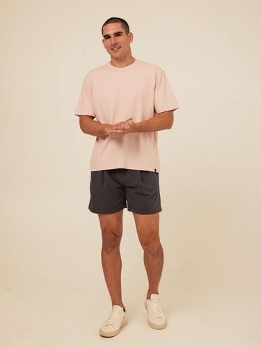 Johnny Relaxed Fit Mineral Wash Jersey Tee Mens Tops Tshirt Short Threads 4 Thought 