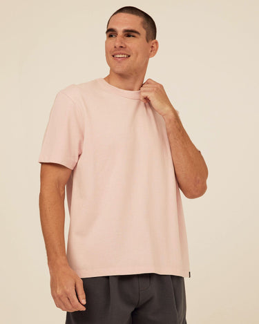 Johnny Relaxed Fit Mineral Wash Jersey Tee Mens Tops Tshirt Short Threads 4 Thought 