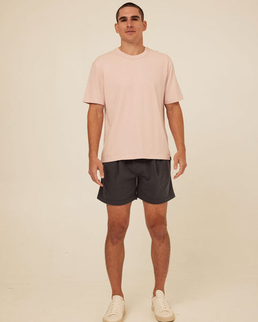 Johnny Relaxed Fit Mineral Wash Jersey Tee Mens Tops Tshirt Short Threads 4 Thought 