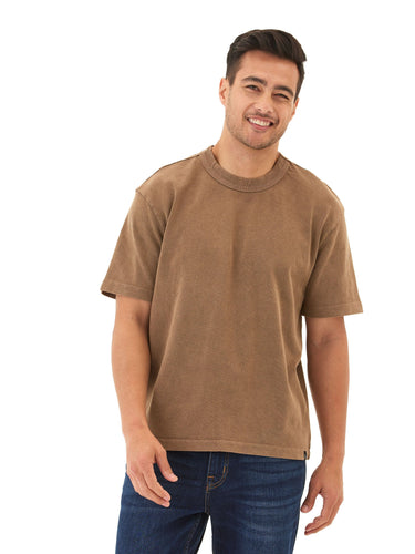 Johnny Relaxed Fit Heavyweight Mineral Wash Jersey Tee Mens Tops Tshirt Short Threads 4 Thought