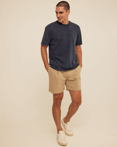Johnny Relaxed Fit Mineral Wash Jersey Tee Mens Tops Tshirt Short Threads 4 Thought 