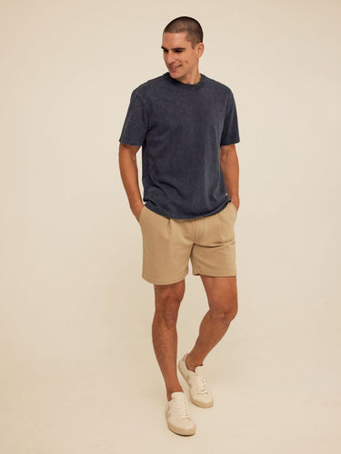 Johnny Relaxed Fit Mineral Wash Jersey Tee Mens Tops Tshirt Short Threads 4 Thought 