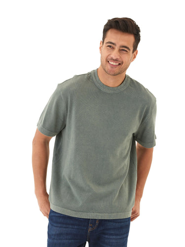 Johnny Relaxed Fit Heavyweight Mineral Wash Jersey Tee Mens Tops Tshirt Short Threads 4 Thought