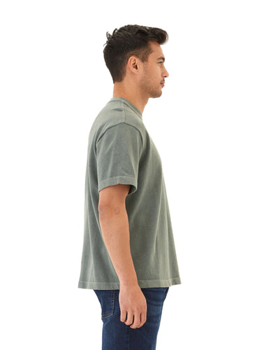 Johnny Relaxed Fit Heavyweight Mineral Wash Jersey Tee Mens Tops Tshirt Short Threads 4 Thought 