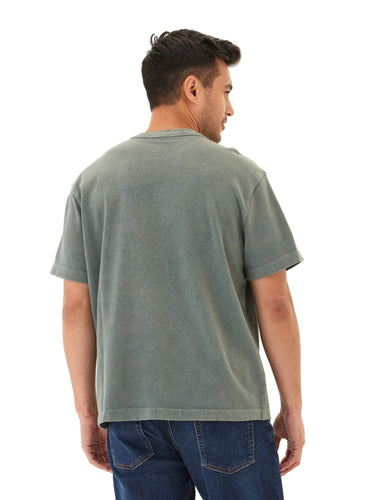 Johnny Relaxed Fit Heavyweight Mineral Wash Jersey Tee Mens Tops Tshirt Short Threads 4 Thought 