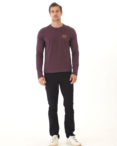 Soft Wash Round Horizon Graphic Long Sleeve Tee Mens Tops Tshirt Long Threads 4 Thought 