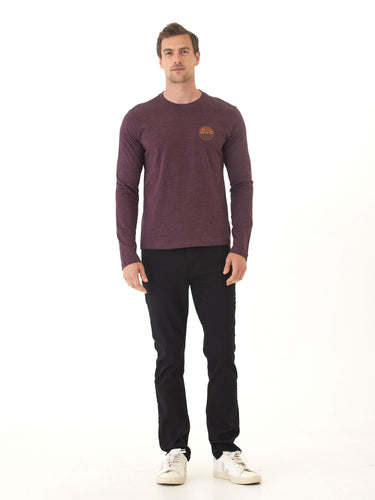 Soft Wash Round Horizon Graphic Long Sleeve Tee Mens Tops Tshirt Long Threads 4 Thought 