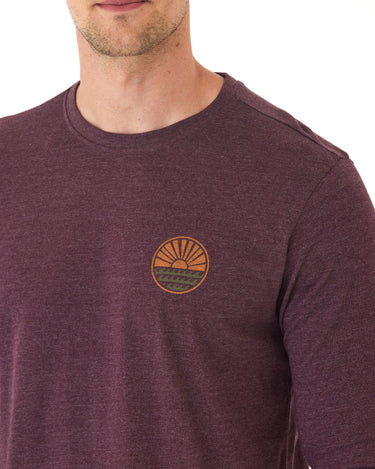 Soft Wash Round Horizon Graphic Long Sleeve Tee Mens Tops Tshirt Long Threads 4 Thought 