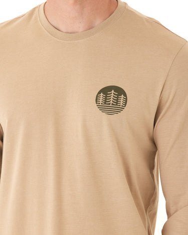 Soft Wash Triple Tree Graphic Long Sleeve Tee Mens Tops Tshirt Long Threads 4 Thought 