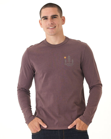 Mineral Wash Tiny Forest Graphic Long Sleeve Tee Threads 4 Thought 