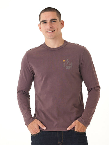 Mineral Wash Tiny Forest Graphic Long Sleeve Tee Threads 4 Thought