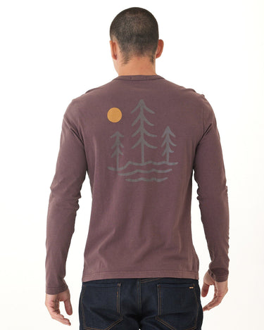 Mineral Wash Tiny Forest Graphic Long Sleeve Tee Threads 4 Thought 