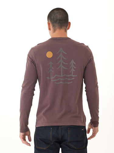 Mineral Wash Tiny Forest Graphic Long Sleeve Tee Threads 4 Thought