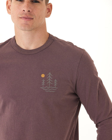 Mineral Wash Tiny Forest Graphic Long Sleeve Tee Threads 4 Thought 