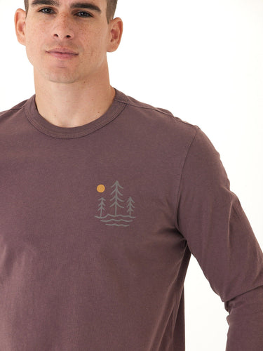 Mineral Wash Tiny Forest Graphic Long Sleeve Tee Threads 4 Thought