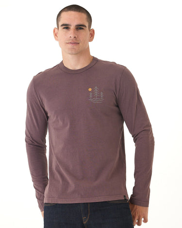 Mineral Wash Tiny Forest Graphic Long Sleeve Tee Threads 4 Thought 