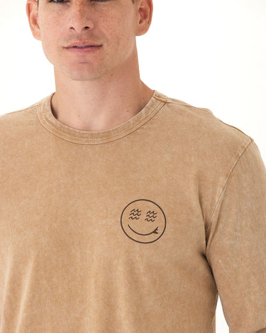 Mineral Wash Happy Waves Graphic Long Sleeve Tee Threads 4 Thought 