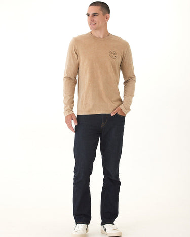 Mineral Wash Happy Waves Graphic Long Sleeve Tee Threads 4 Thought 