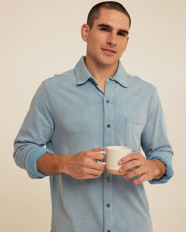 Dorian Mineral Wash Mediumweight Jersey Button-Down Threads 4 Thought 