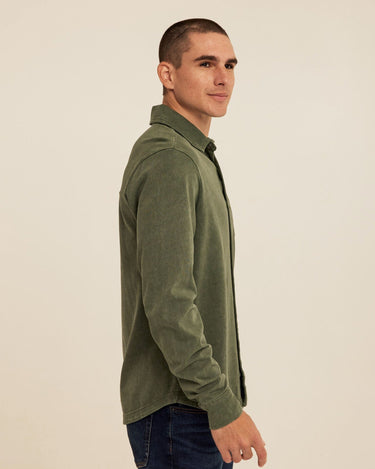 Dorian Mineral Wash Mediumweight Jersey Button-Down Threads 4 Thought 