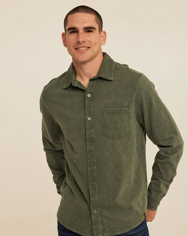 Dorian Mineral Wash Mediumweight Jersey Button-Down Threads 4 Thought 
