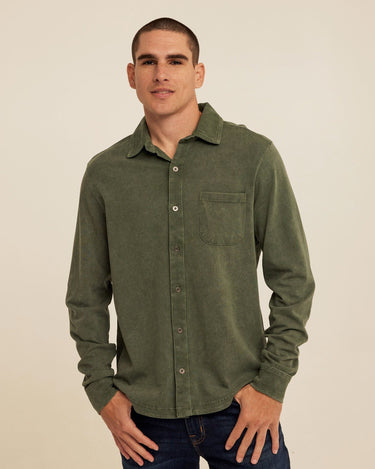 Dorian Mineral Wash Mediumweight Jersey Button-Down Threads 4 Thought 