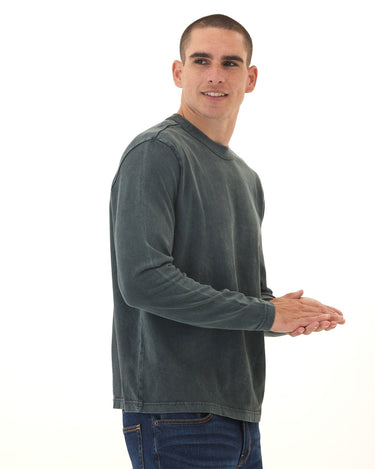 Johnny Relaxed Fit Mineral Wash Mediumweight Jersey Long Sleeve Tee Threads 4 Thought 