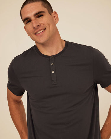 Shayne Luxe Jersey Henley Mens Tops Tshirt Short Henley Threads 4 Thought 