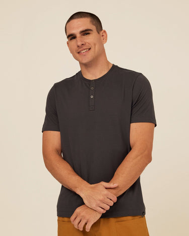 Shayne Luxe Jersey Henley Mens Tops Tshirt Short Henley Threads 4 Thought 