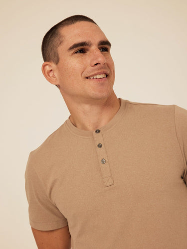 Shayne Luxe Jersey 3-Button Short Sleeve Henley Threads 4 Thought 