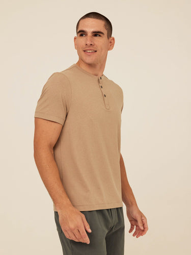 Shayne Luxe Jersey 3-Button Short Sleeve Henley Threads 4 Thought 