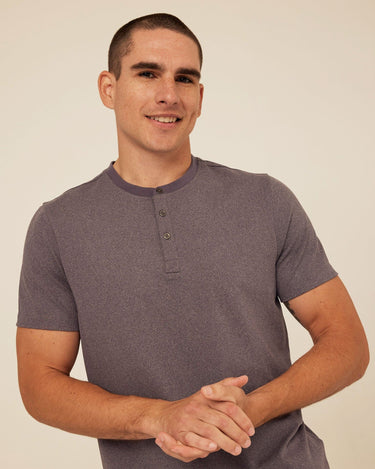 Shayne Luxe Jersey 3-Button Short Sleeve Henley Threads 4 Thought 