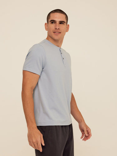 Shayne Luxe Jersey 3-Button Short Sleeve Henley Threads 4 Thought 