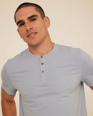Shayne Luxe Jersey 3-Button Short Sleeve Henley Threads 4 Thought 