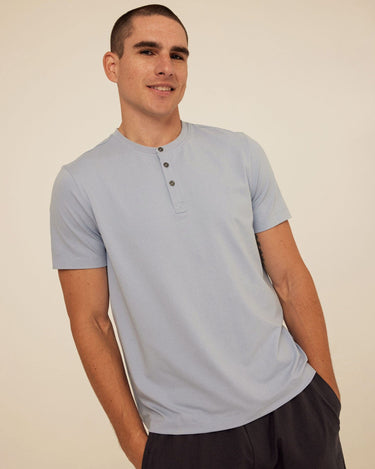 Shayne Luxe Jersey 3-Button Short Sleeve Henley Threads 4 Thought 