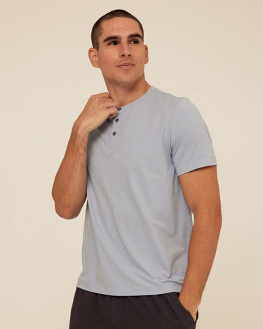Shayne Luxe Jersey 3-Button Short Sleeve Henley Threads 4 Thought 